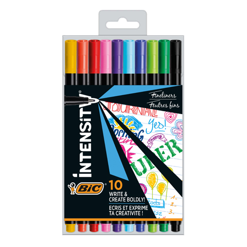 BIC インテンシティ 水性ファインライナー10色